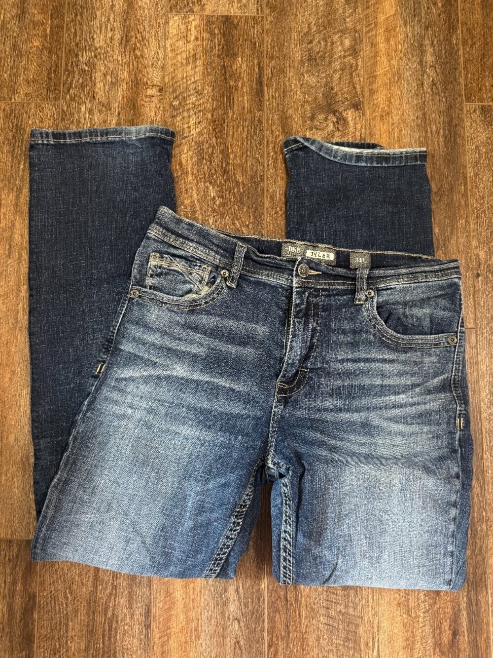 BKE Tyler Straight Leg Dark Wash Denim Jeans Size 34L